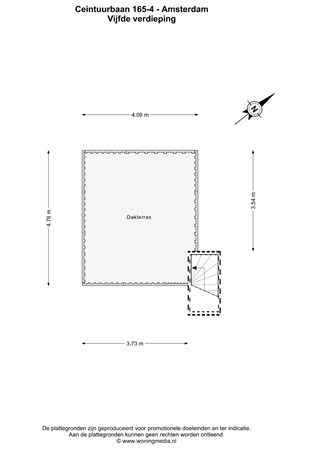 Floorplan - Ceintuurbaan 165-4v, 1073 EJ Amsterdam